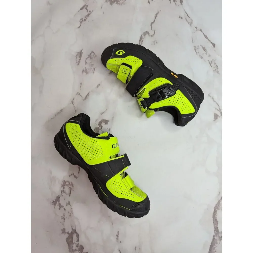 Giro Cycling Shoe Womens 8 EU 39 UK 5.5 Mens 6.5 Yellow 4 Bolt Terraduro